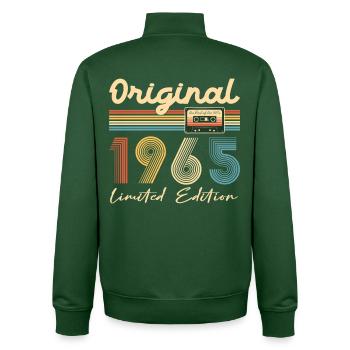 60th birthday 60 years original 1965 - Unisex Organic Zip Sweatshirt by Stanley/Stella - bottle green - Back - AI Model Male 185 dark (185cm)