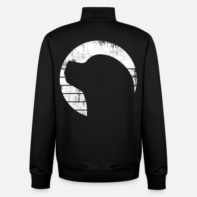 Hund Zeichnung - Unisex Organic Zip Sweatshirt von Stanley/Stella - Schwarz