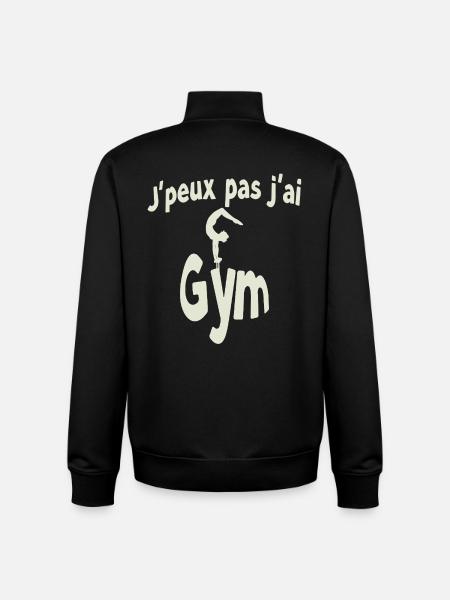 I can't I have Gym - Unisex Organic Zip Sweatshirt by Stanley/Stella - black