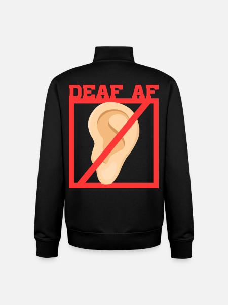 Deaf Deaf Hearing Impairment - Unisex Organic Zip Sweatshirt by Stanley/Stella - black