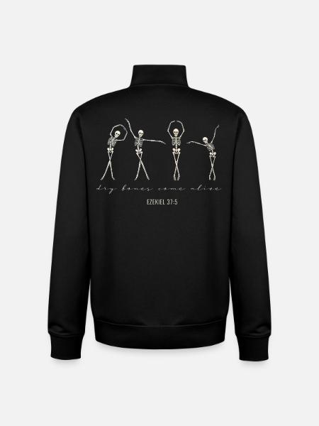 Dry Bones Come Alive – Ezekiel 37:5 - Unisex Organic Zip Sweatshirt by Stanley/Stella - black