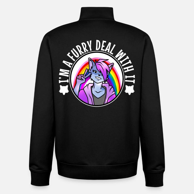 Je suis un plâtre avec ça - Sweat zippé unisexe en coton bio Stanley/Stella - noir