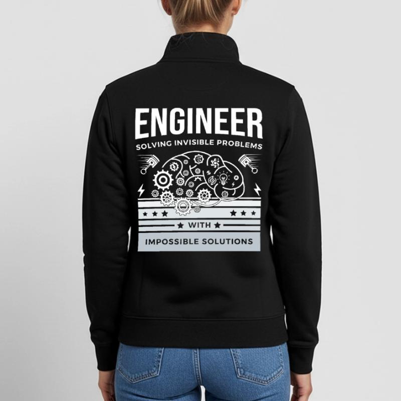 ENGINEER – Solving Invisible Problems T-Shirt Unisex Organic Zip Sweatshirt by Stanley/Stella