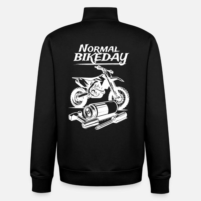 Normal Bikeday - Unisex Organic Zip Sweatshirt von Stanley/Stella - Schwarz