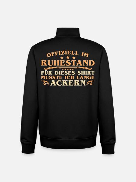 Pension - Lange Ackern - Officially retired - Unisex Organic Zip Sweatshirt by Stanley/Stella - black