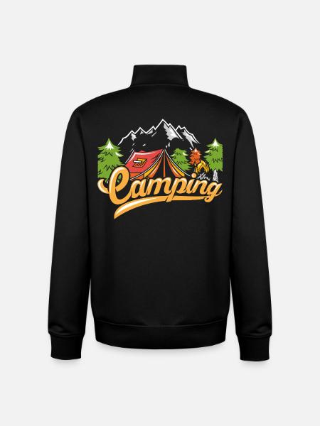 Camping - Unisex Organic Zip Sweatshirt von Stanley/Stella - Schwarz
