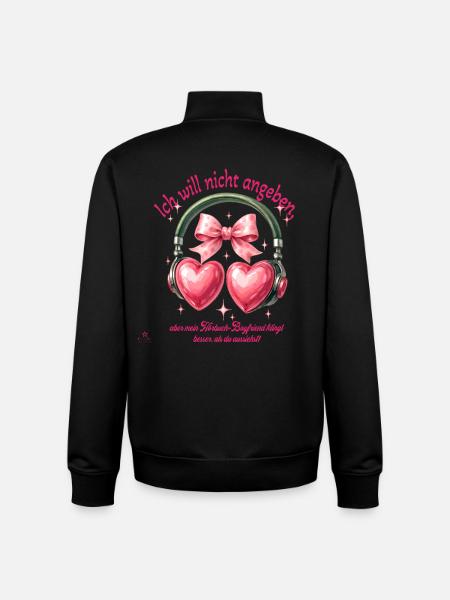 Audiobook Boyfriend - Unisex Organic Zip Sweatshirt by Stanley/Stella - black