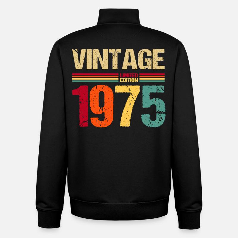 1975 Édition limitée - Sweat zippé unisexe en coton bio Stanley/Stella - noir