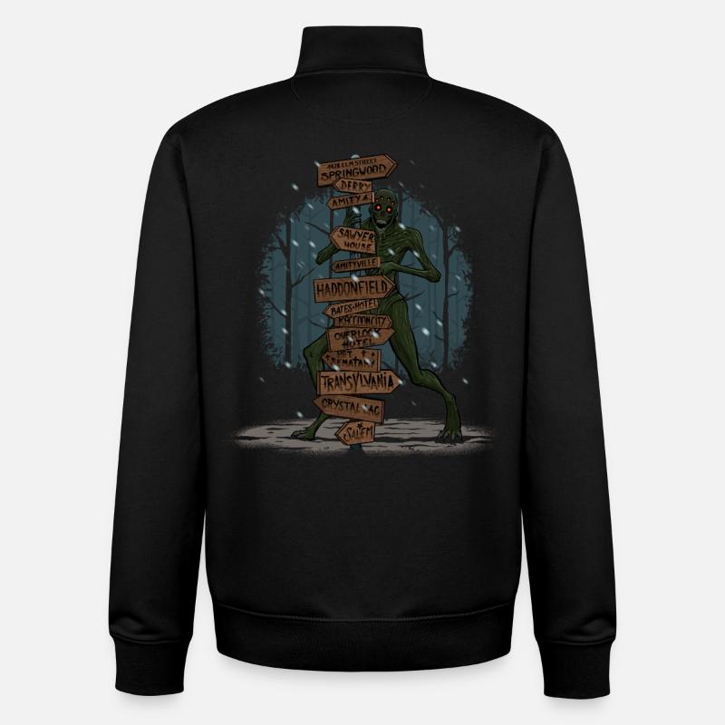 Böse Orte - Unisex Organic Zip Sweatshirt von Stanley/Stella - Schwarz