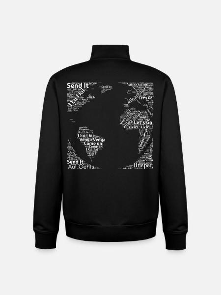 Nous vous encourageons - Blanc - Sweat zippé unisexe en coton bio Stanley/Stella - noir