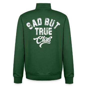 Sad But True Club Grunge Athletic Sport Graphique - Sweat zippé unisexe en coton bio Stanley/Stella - vert bouteille - Dos - AI Model Male 185 dark (185cm)