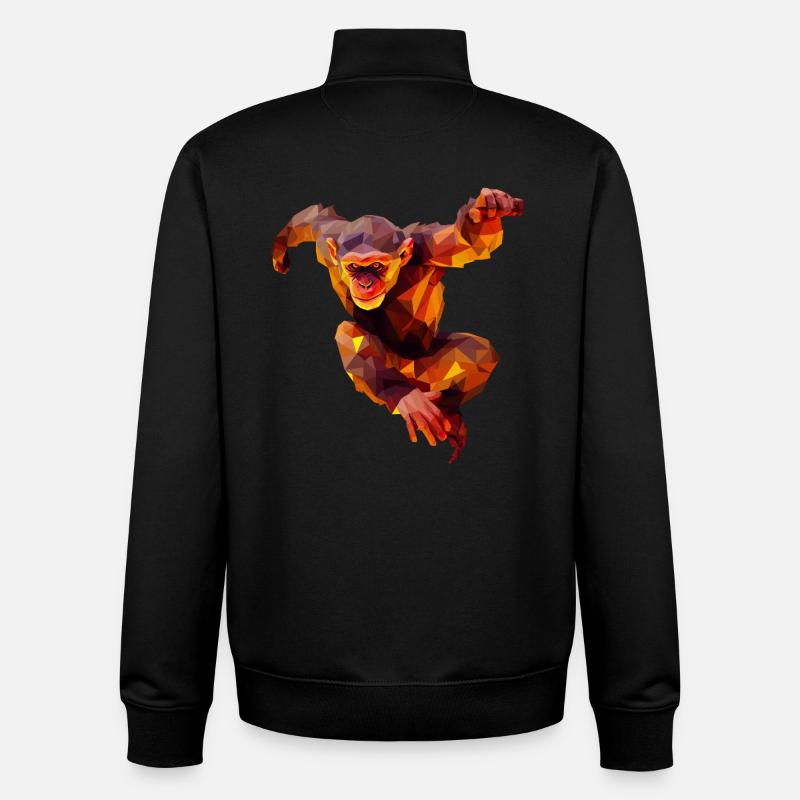 Polygon Orangutan Sprinter - Unisex Organic Zip Sweatshirt von Stanley/Stella - Schwarz