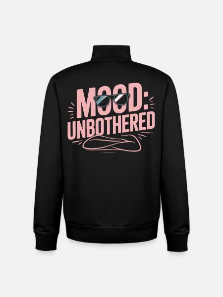 Mood Unbothered Serenity - Unisex Organic Zip Sweatshirt by Stanley/Stella - black