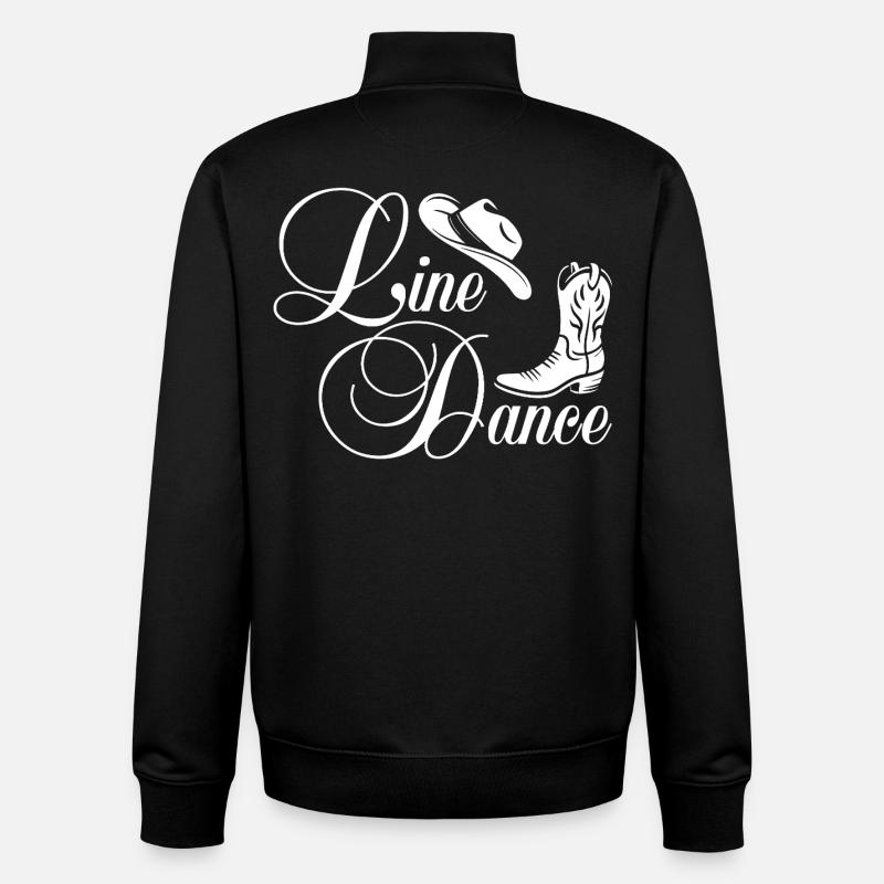 Line Dance Western Script - Unisex Organic Zip Sweatshirt von Stanley/Stella - Schwarz