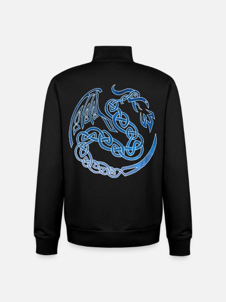 Galactic Celtic Dragon - Unisex Organic Zip Sweatshirt by Stanley/Stella - black