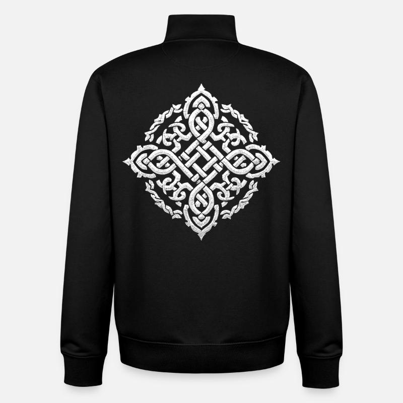 Celtic Cross - Unisex Organic Zip Sweatshirt by Stanley/Stella - black