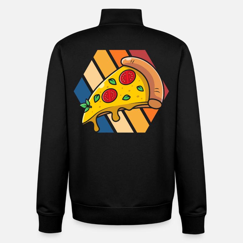 Pizza Pop Art Slice - Unisex Organic Zip Sweatshirt von Stanley/Stella - Schwarz
