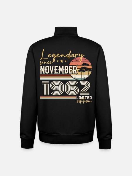 November 1962 - Unisex Organic Zip Sweatshirt by Stanley/Stella - black