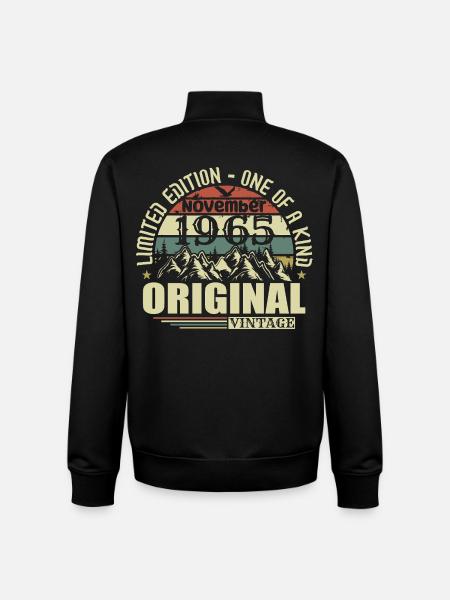 Birthday november 1965 - Unisex Organic Zip Sweatshirt by Stanley/Stella - black
