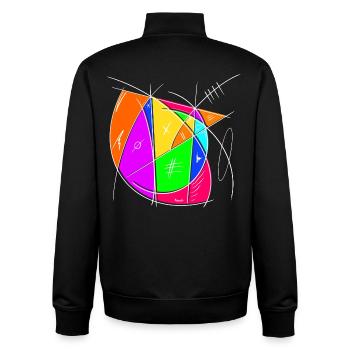 Colored Chaos Sign Art - Unisex Organic Zip Sweatshirt by Stanley/Stella - black - Back - AI Model Male 185 light (185cm)