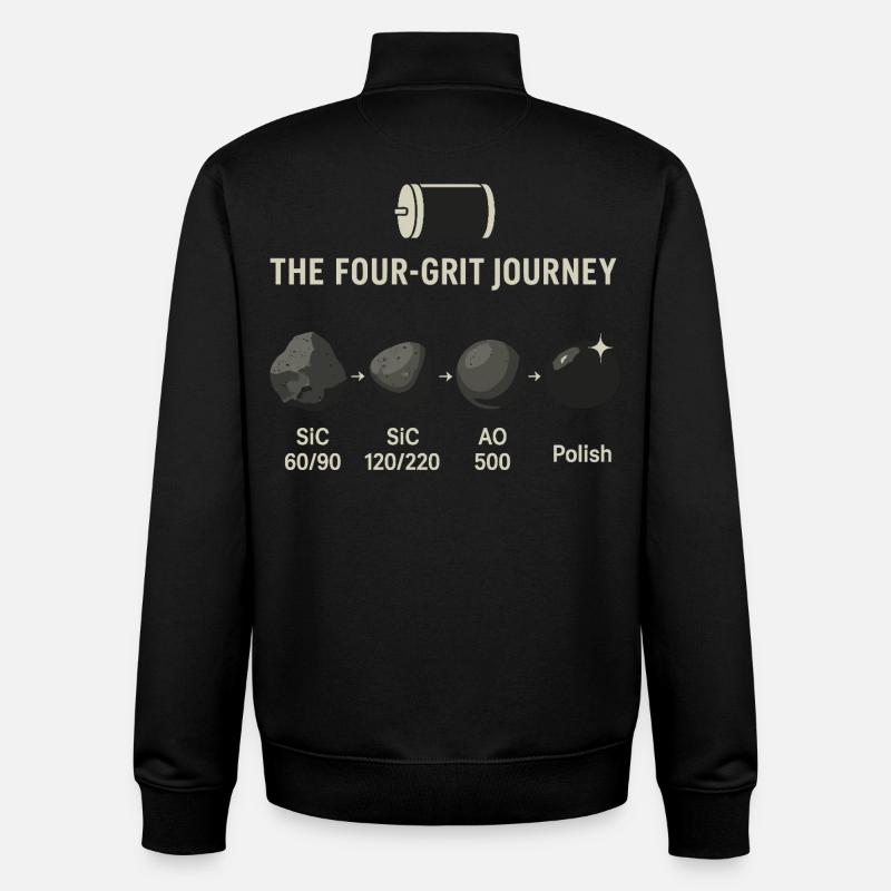 The Four-Grit Journey: Stone Polish Process - Unisex Organic Zip Sweatshirt by Stanley/Stella - black