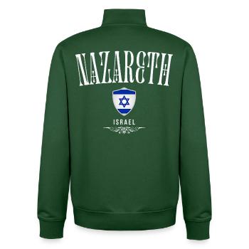 Nazareth Israël, Nazareth souvenir - Sweat zippé unisexe en coton bio Stanley/Stella - vert bouteille - Dos - AI Model Male 185 dark (185cm)