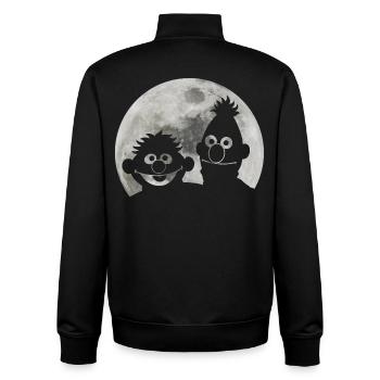 Sesame Street Ernie & Bert In The Moonlight - Unisex Organic Zip Sweatshirt by Stanley/Stella - black - Back - AI Model Male 185 light (185cm)