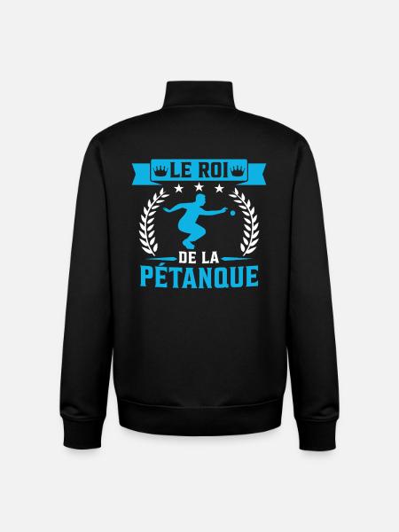 The king of pétanque bowling - Unisex Organic Zip Sweatshirt by Stanley/Stella - black