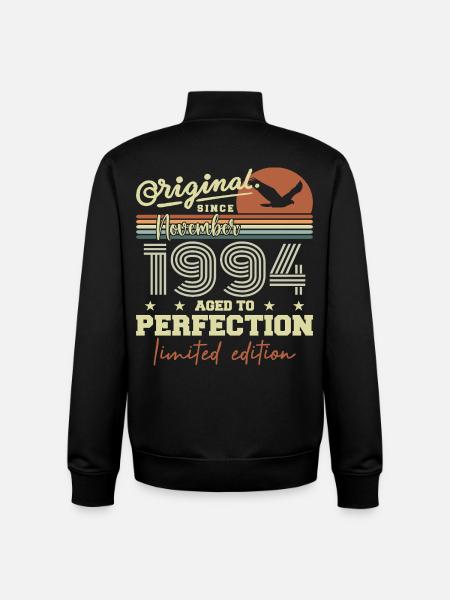 November 1994 Anniversary 1994 November 1994 - Unisex Organic Zip Sweatshirt by Stanley/Stella - black