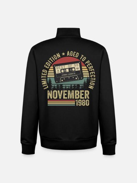 November 1980 - Unisex Organic Zip Sweatshirt by Stanley/Stella - black