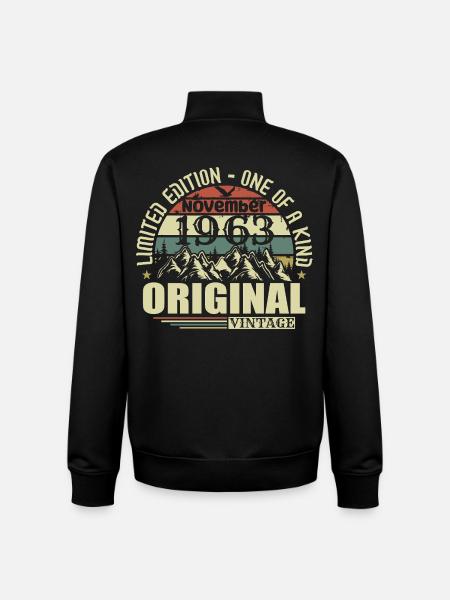 Birthday November 1963 - Unisex Organic Zip Sweatshirt by Stanley/Stella - black