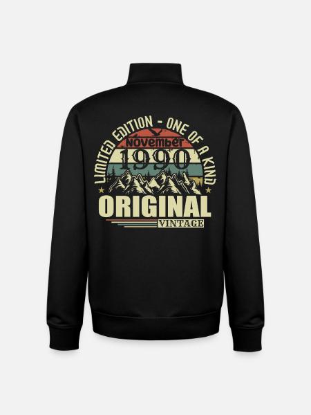 Birthday november 1990 - Unisex Organic Zip Sweatshirt by Stanley/Stella - black
