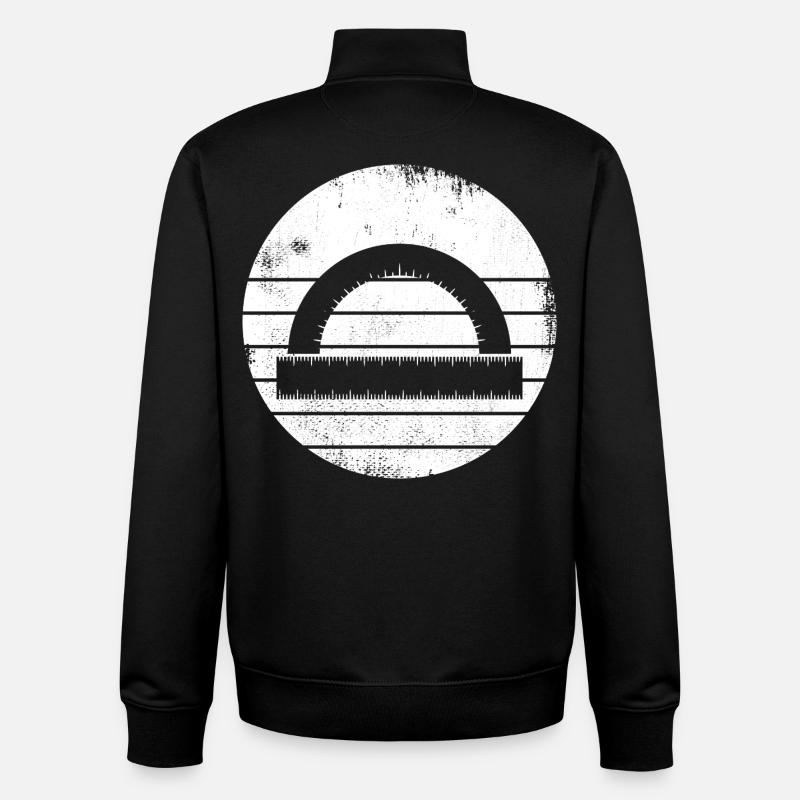 Rapporteur semi-circulaire - Sweat zippé unisexe en coton bio Stanley/Stella - noir