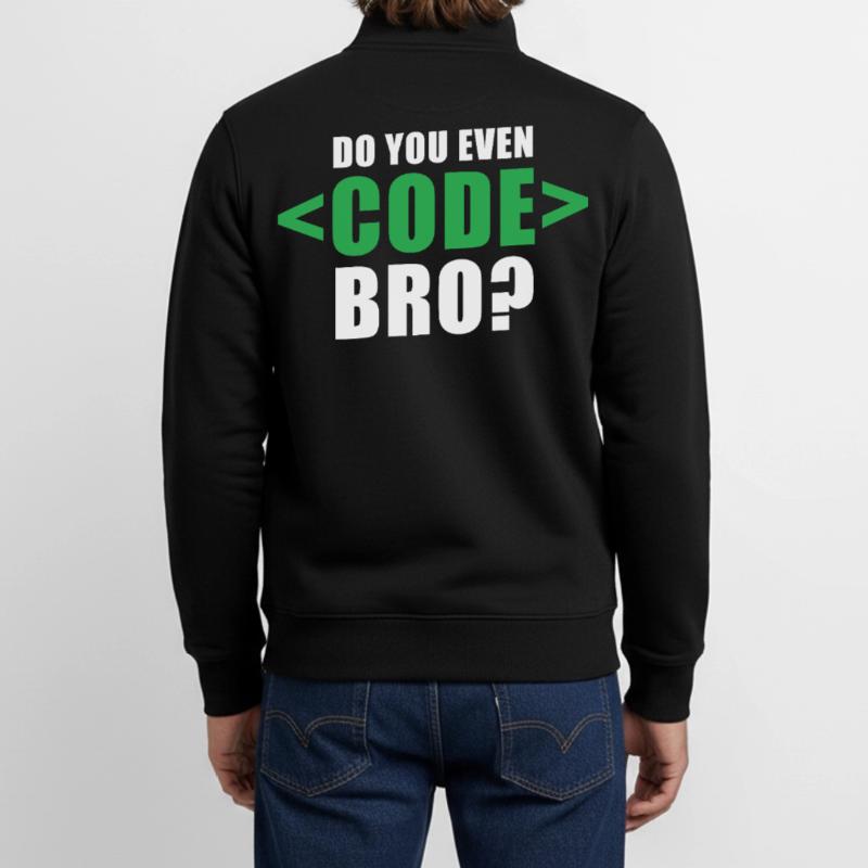 Codez-vous même Bro Graphic Sweat zippé unisexe en coton bio Stanley/Stella