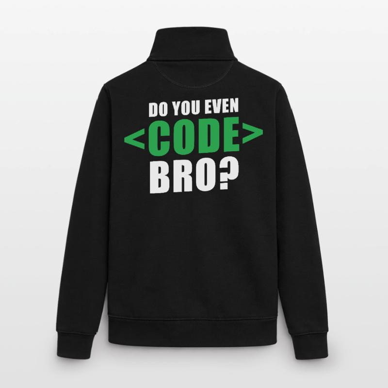 Codez-vous même Bro Graphic Sweat zippé unisexe en coton bio Stanley/Stella