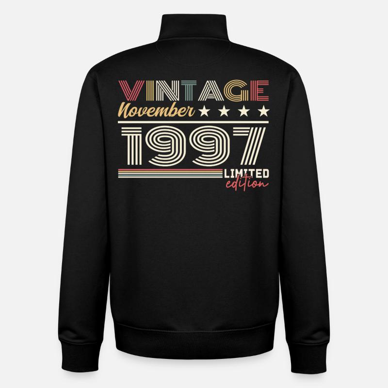 November 1997 - Unisex Organic Zip Sweatshirt von Stanley/Stella - Schwarz