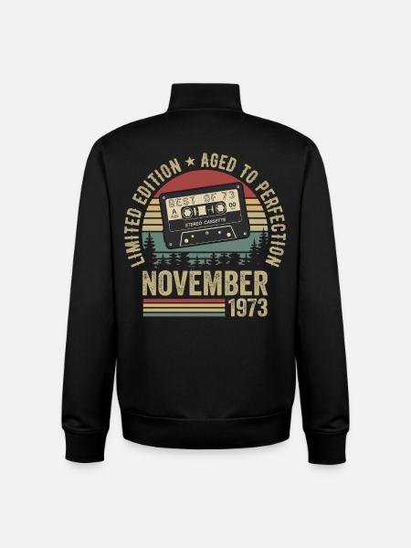 November 1973 - Unisex Organic Zip Sweatshirt von Stanley/Stella - Schwarz