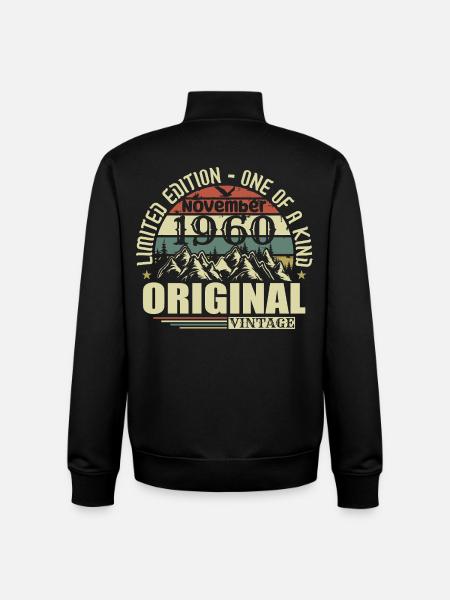 Birthday november 1960 - Unisex Organic Zip Sweatshirt by Stanley/Stella - black