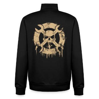 Schrauberschädel - Unisex Organic Zip Sweatshirt von Stanley/Stella - Schwarz - Hinten - AI Model Male 185 light (185cm)