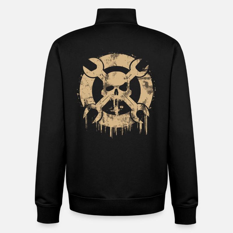 Schrauberschädel - Unisex Organic Zip Sweatshirt von Stanley/Stella - Schwarz