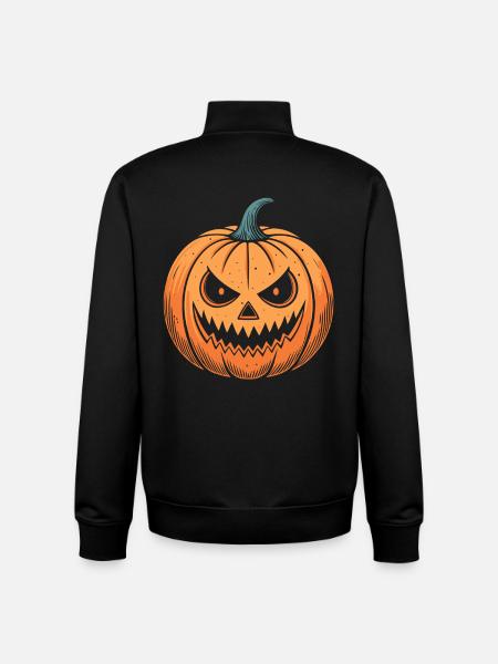 Snapping Pumpkin Halloween - Unisex Organic Zip Sweatshirt by Stanley/Stella - black