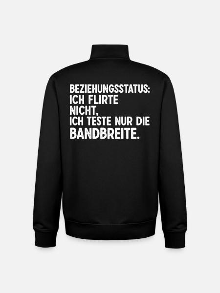 Relationship status: I don't flirt - Unisex Organic Zip Sweatshirt by Stanley/Stella - black