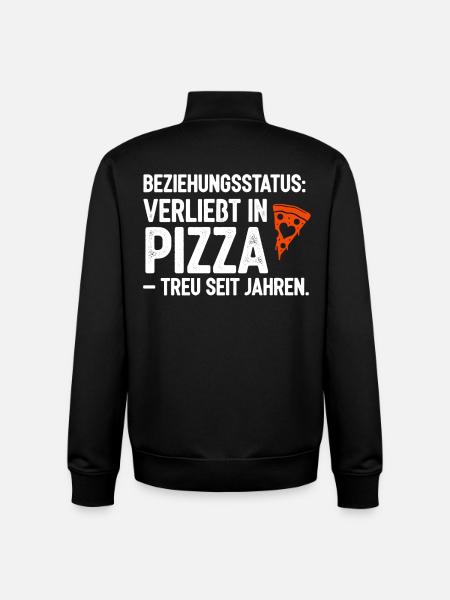 Relationship Status In Love With Pizza - Unisex Organic Zip Sweatshirt by Stanley/Stella - black