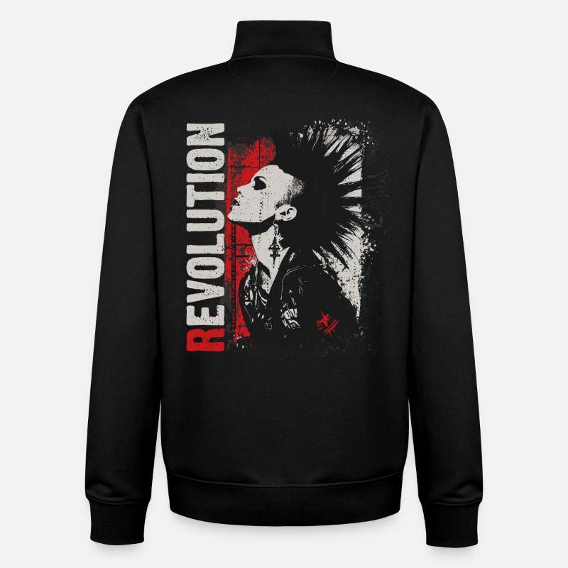 Punkrock Mädchen Revolution - Unisex Organic Zip Sweatshirt von Stanley/Stella - Schwarz