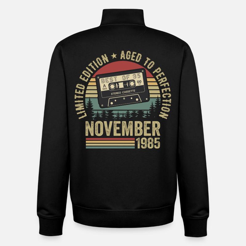 November 1985 - Unisex Organic Zip Sweatshirt von Stanley/Stella - Schwarz