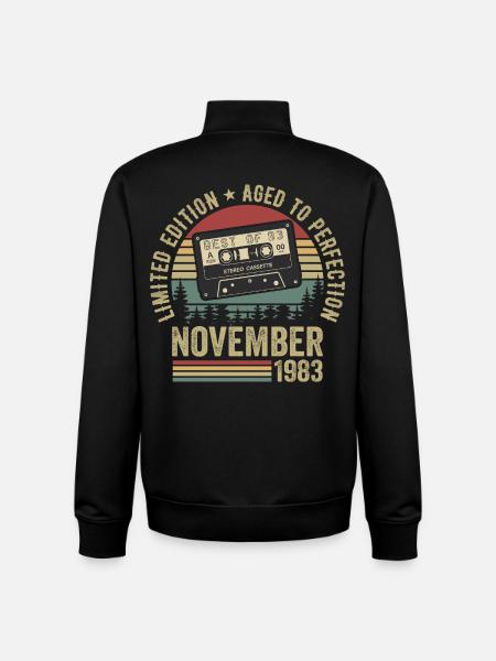 November 1983 - Unisex Organic Zip Sweatshirt von Stanley/Stella - Schwarz