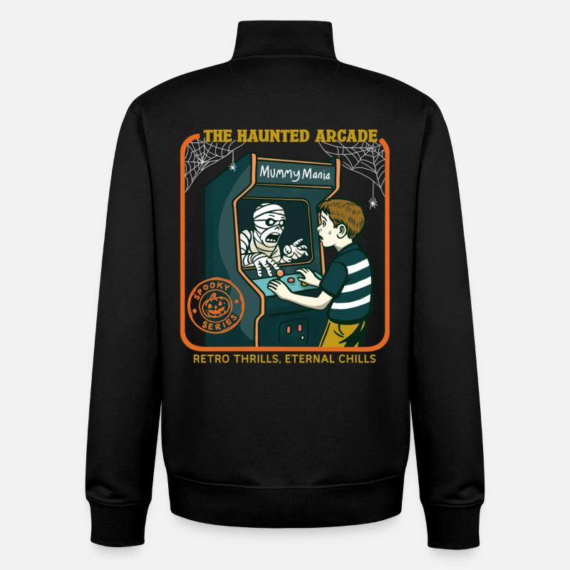 L’arcade hantée - Sweat zippé unisexe en coton bio Stanley/Stella - noir