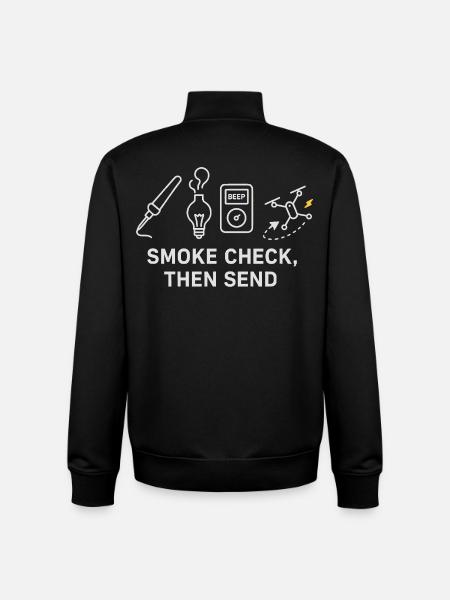 Smoke control before departure Motive - Unisex Organic Zip Sweatshirt by Stanley/Stella - black