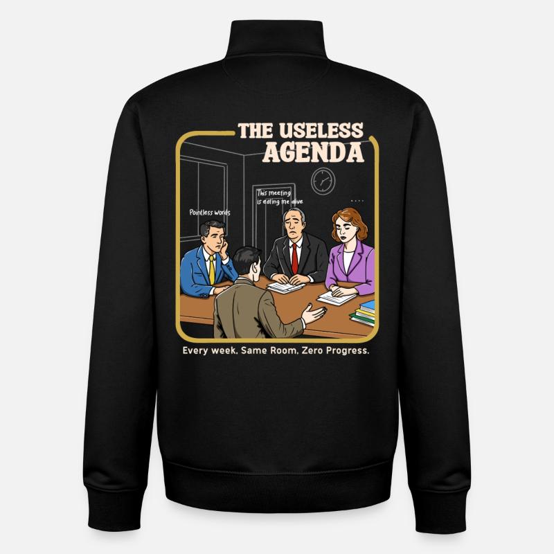 Die nutzlose Agenda - Unisex Organic Zip Sweatshirt von Stanley/Stella - Schwarz