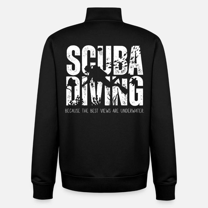 Scuba Diving Underwater Views - Unisex Organic Zip Sweatshirt by Stanley/Stella - black